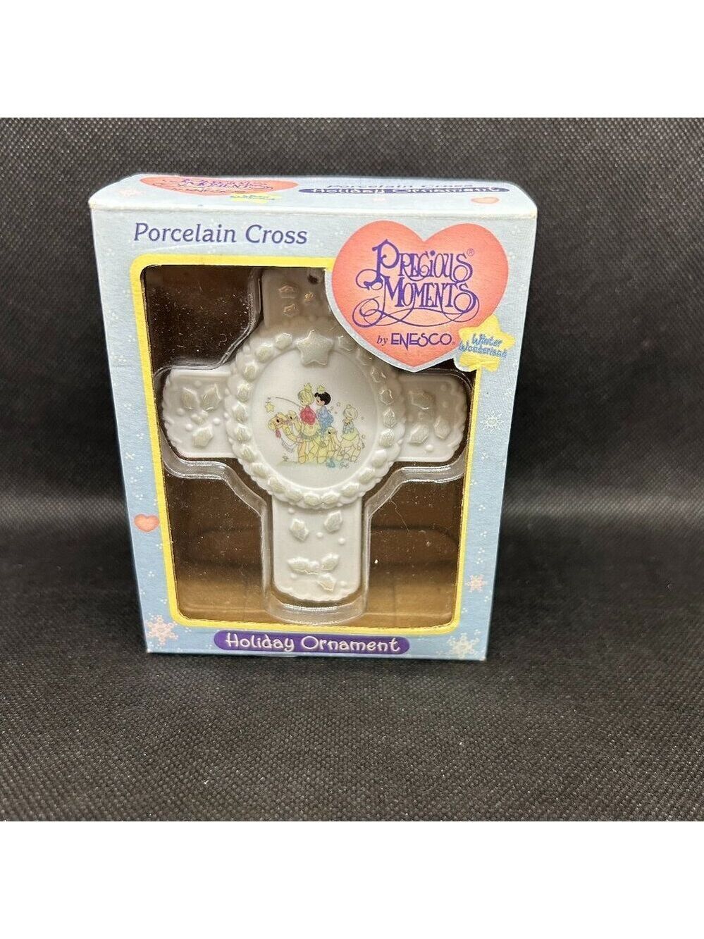 PRECIOUS Moments Peace on Earth cross ornament